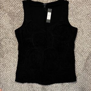 Talbots Black Fitted Sleeveless Tank Top